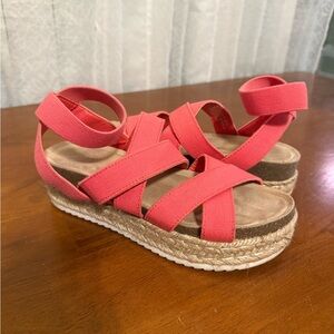 True Craft Coral Espadrille Sandals